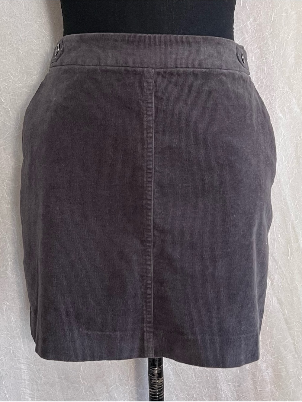 Banana Republic Charcoal Corduroy Mini Skirt